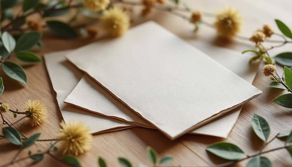 Papier recyclé pour faire-part : le rendu à attendre