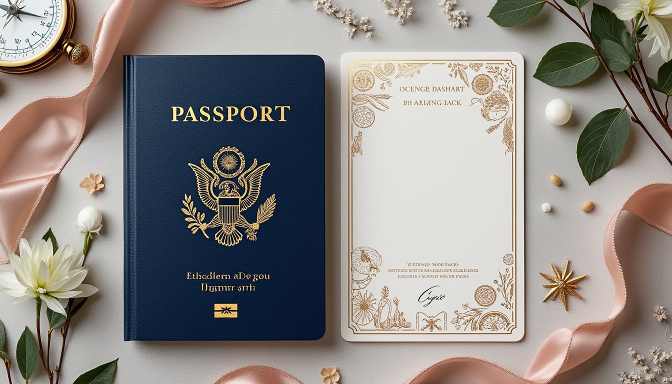 Faire-part de mariage façon passeport ou billet d&rsquo;avion